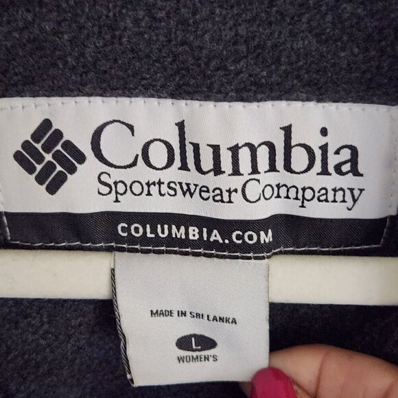 Columbia Burgundy Fleece Lined Nylon Jacket Size L - Picture 4 of 5